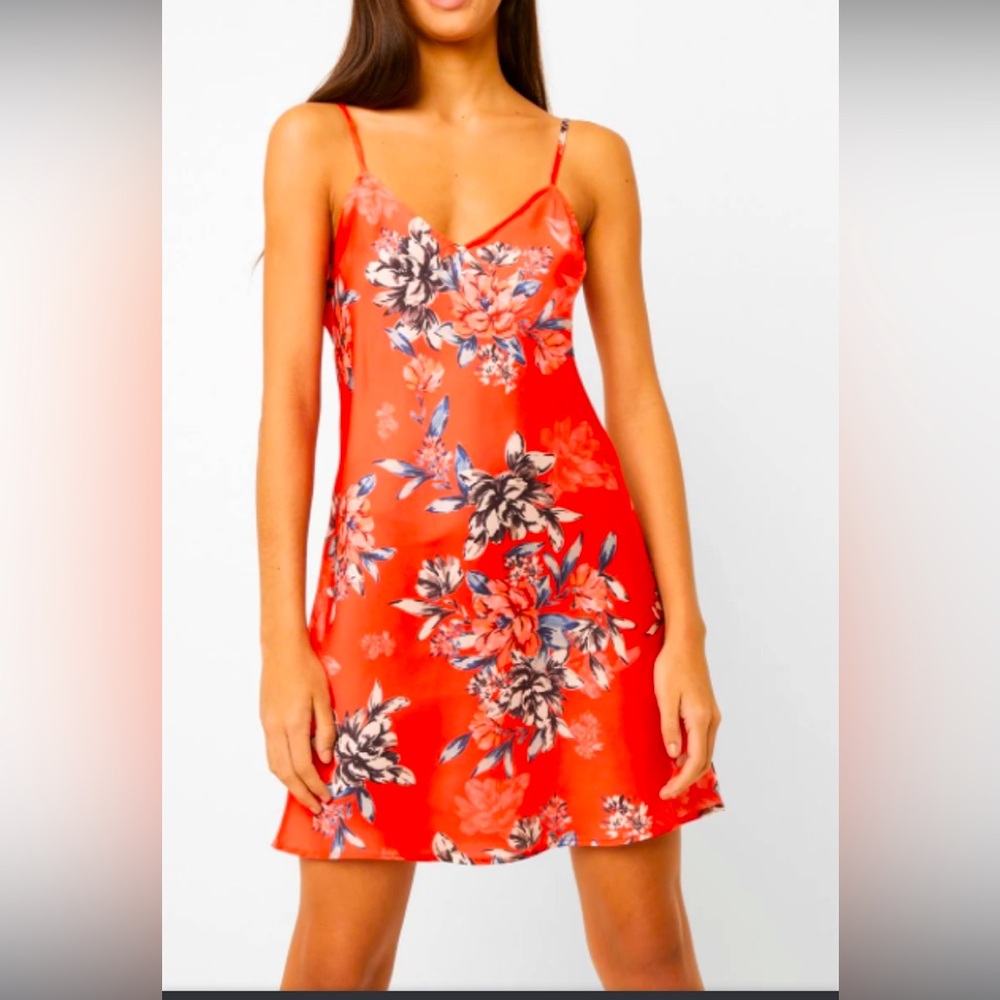 French Connection Red Floral Dress